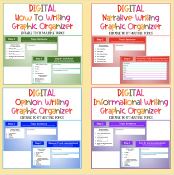 Preview of Digital Writing Organizers