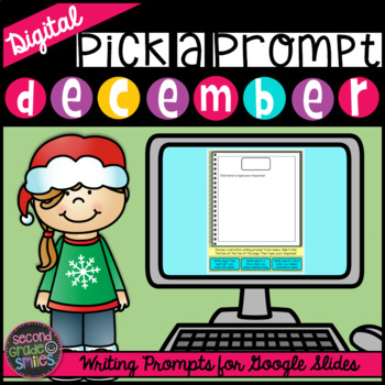 Preview of Digital Writing Prompts | December Writing Prompts