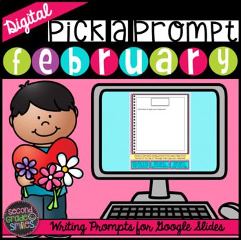 Preview of Digital Writing Prompts | February Writing Prompts