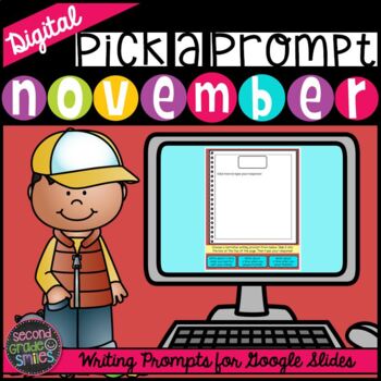 Preview of Fall Digital Writing Prompts | November Writing Prompts