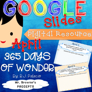 Preview of Digital Writing Prompts for 365 Days of Wonder (April)