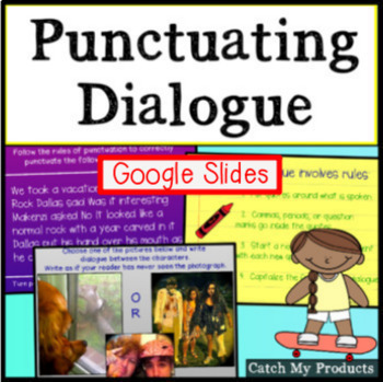 Preview of Digital Writing Units for Google Slides Writing Dialogue Practice