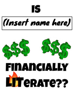 Preview of Digital Year Long Financial Literacy Project *Paper Version Included*