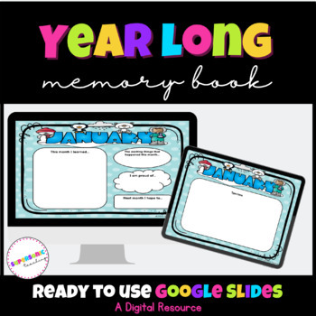 Preview of Digital Year Long Memory Book - Google Slides