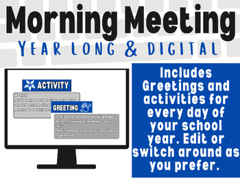 Preview of Digital Year Long Morning Meetings