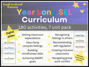 Preview of Digital Year Long SEL Curriculum - 180 lessons