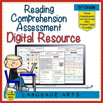 Preview of Digital Year Long Third Grade Reading Comprehension Assessments for Google Apps