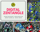 Digital Zentangle Design Enhanced With Photoshop