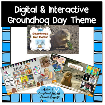 Preview of Digital and Interactive Groundhog Day Theme Unit