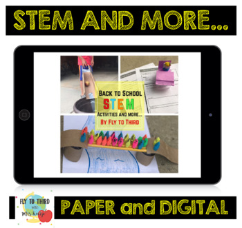 Preview of Digital and Paper Back to School Stem and more