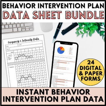 Preview of Behavior Data Collection Sheets Bundle: Digital & Paper IEP Data Collection