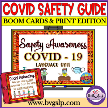 Preview of Digital and Print Safety Awareness COVID 19 Proper Hygiene BOOM Cards + PDF
