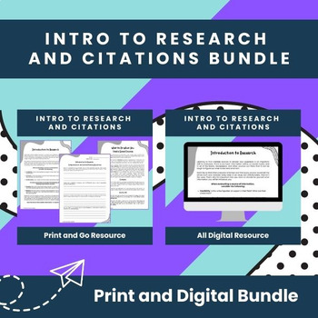 Preview of Digital and Print Bundle: Intro to Research and Citation Readings and Questions
