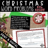 Digital and Print Christmas Math Word Problems 4th Grade M