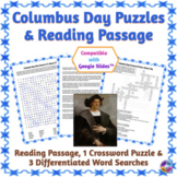 Digital and Print Columbus Day Word Search & Crossword Puz