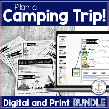 Preview of Digital and Print Multi-digit Multiplication Project Based Learning Bundle