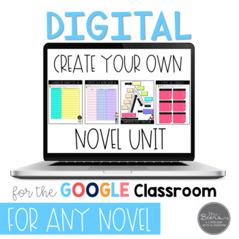 Preview of Digital and Printable Create Your Own Novel Unit for Middle School