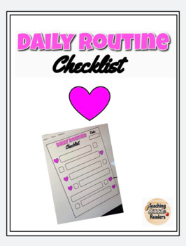 Preview of Digital and Printable Daily Checklist