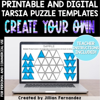 Preview of Digital and Printable Editable Tarsia Puzzle Templates