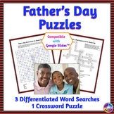 Digital and Printable Father's Day Word Search & Crossword