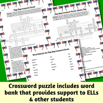 digital and printable flag day word search crossword puzzles by the esl nexus