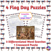 Digital and Printable Flag Day Word Search & Crossword Puzzles