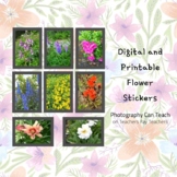 Digital and Printable Flower Photograph Stickers | PNG Files