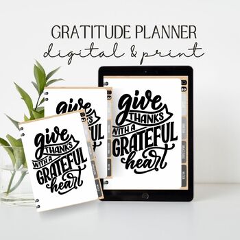 Preview of Digital and Printable Gratitude Journal Undated Kindness Notes