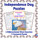 Digital and Printable Independence Day Word Search & Cross