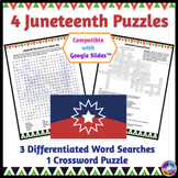 Digital and Printable Juneteenth Word Search & Crossword Puzzles