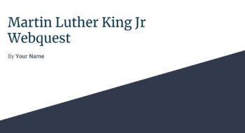 Preview of Digital and Printable - Martin Luther King Jr. Webquest - EDITABLE GOOGLE SLIDES