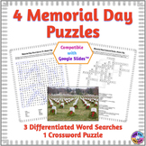 Digital and Printable Memorial Day Word Search & Crossword