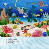 Digital book for girls. Beautiful underwater worlds with m