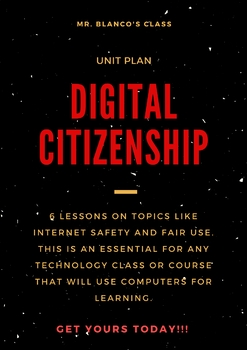 Preview of Digital citizenship and internet safety unit with middle and high school