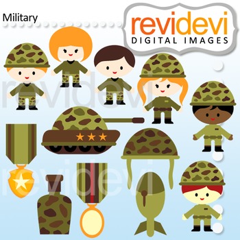 Digital clipart Military - Army boys and girls by revidevi | TPT