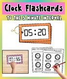 Digital clock flashcards to the 5 Minute Interval Activiti