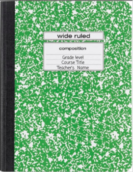 Preview of Digital composition book with Cornell Notes setup