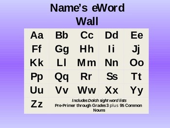 Preview of Virtual Learning Digital  sight word wall / spelling journal - Customizable!