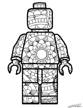 lego block coloring page