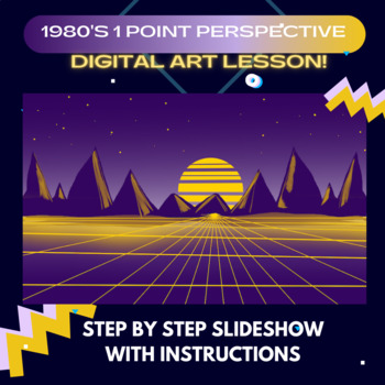 How to create a 1 point perspective 1980's inspired landscape