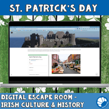 Preview of St Patrick's Day Digital escape room - Irish culture and history