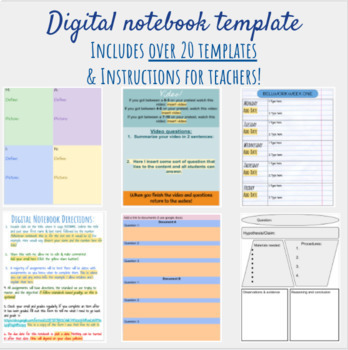 Preview of Digital / interactive  Notebook Template