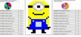 Digital learning Simple Probability Pixel Art (Minions)