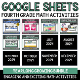 Digital math games and activities growing bundle for Googl