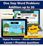Digital one step addition word problems | Results unknown 
