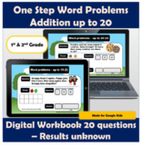 Digital one step addition word problems up to 20 | Results