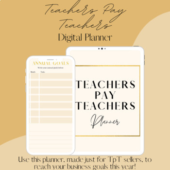Preview of Digital or Printable Business Planner for Teachers Pay Teachers Sellers