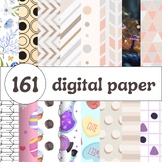 Digital papers, backgrounds, colors, and patterns, clipart bundle