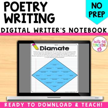 Preview of Digital poetry writer's notebook Digital poetry graphic organizers