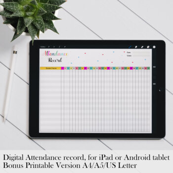 Preview of Digital & printable Attendance Record, Attendance Sheet, monthly attendance